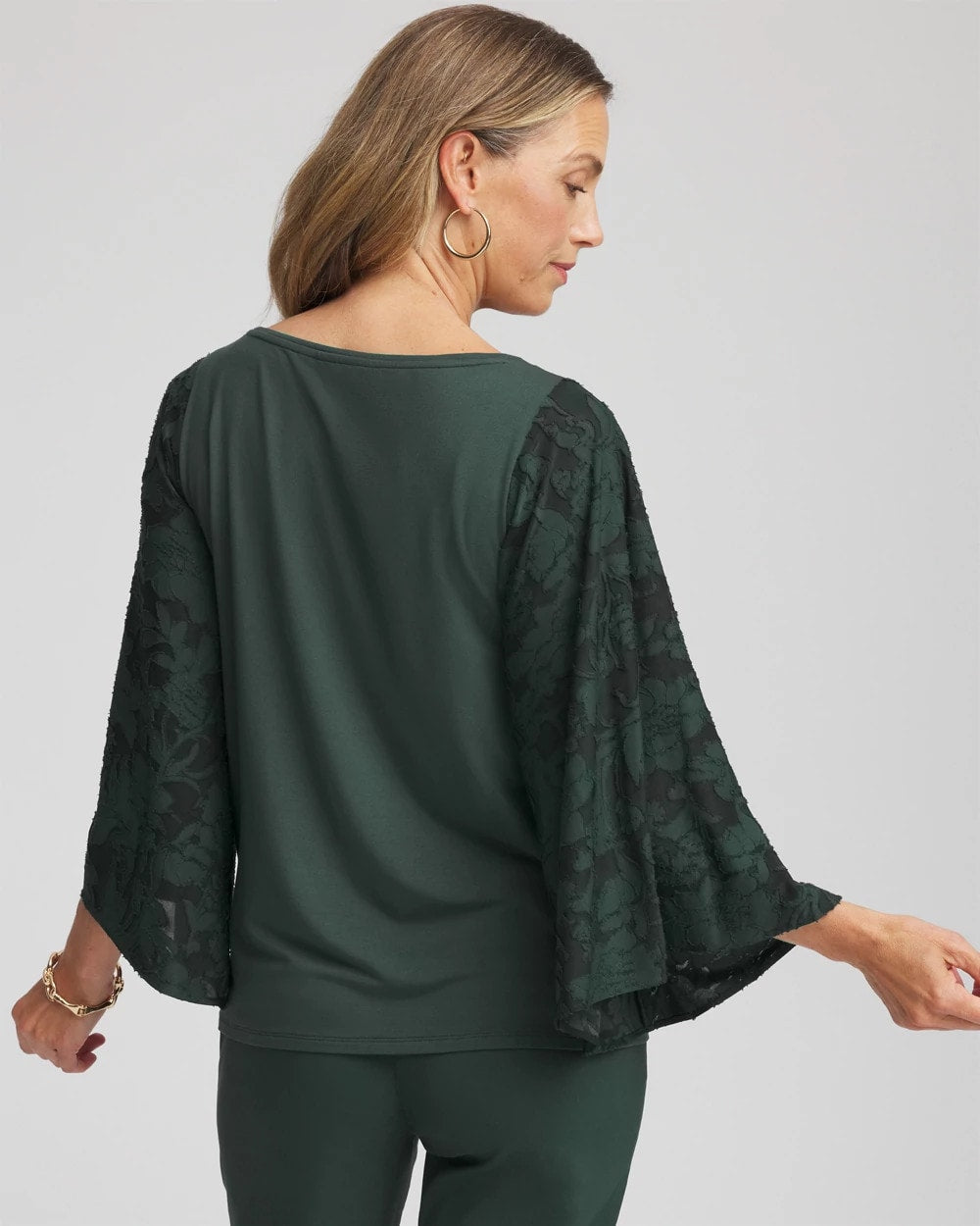 Chico's - Touch of Cool™ Burnout Angel-Sleeved Top