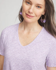 Chico's - Polka-Dot Short Sleeve Forward Seam Tee