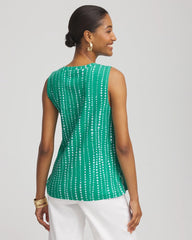 Chico's - Polka-Dot Sleeveless V-Neck Tank