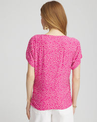 Chico's - Touch of Cool™ Cheetah Ruched Banded Hem Top