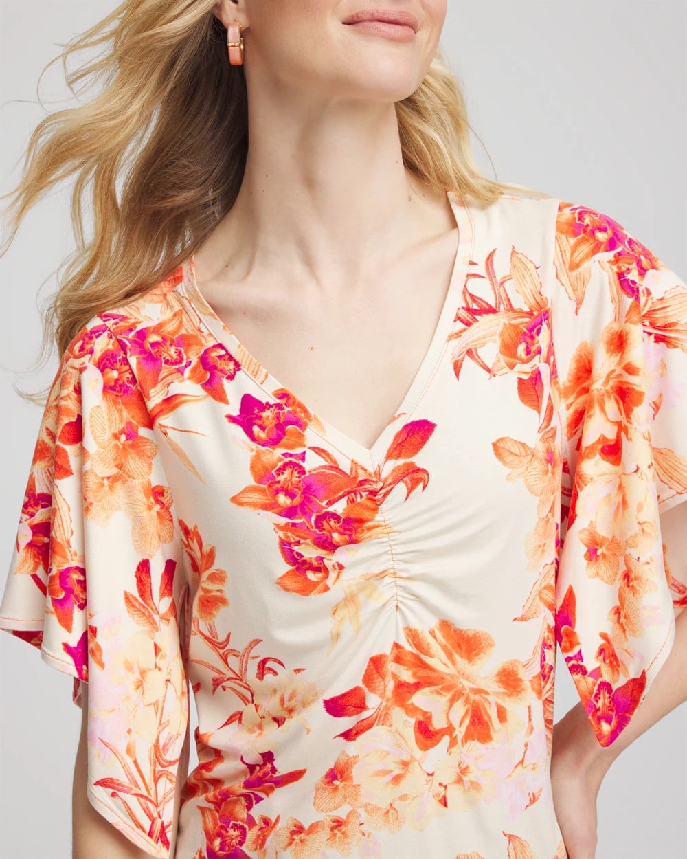 Chico's - Touch of Cool™ Handkerchief-Sleeve V-Neck Tee
