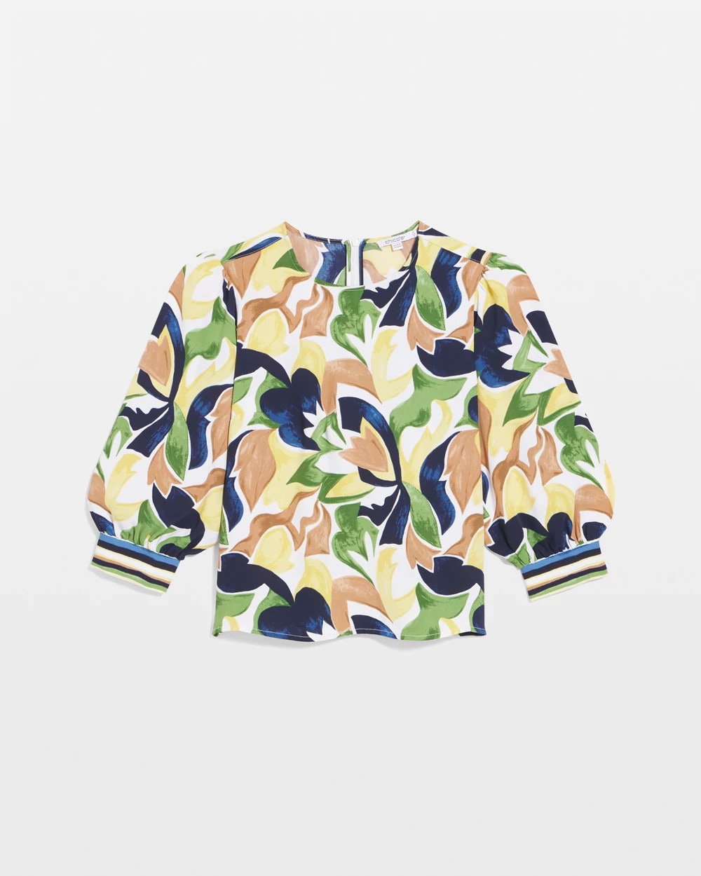 Chico's - Mod Blooms Matte Satin Pullover
