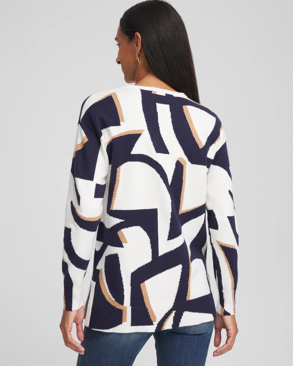 Chico's - Geo Intarsia V-Neck Tunic