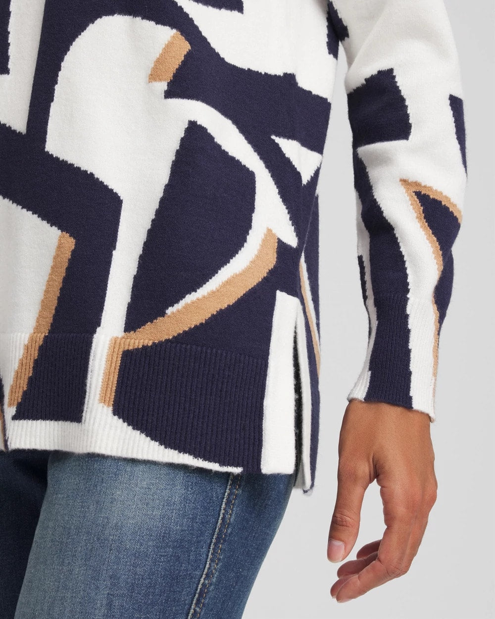 Chico's - Geo Intarsia V-Neck Tunic