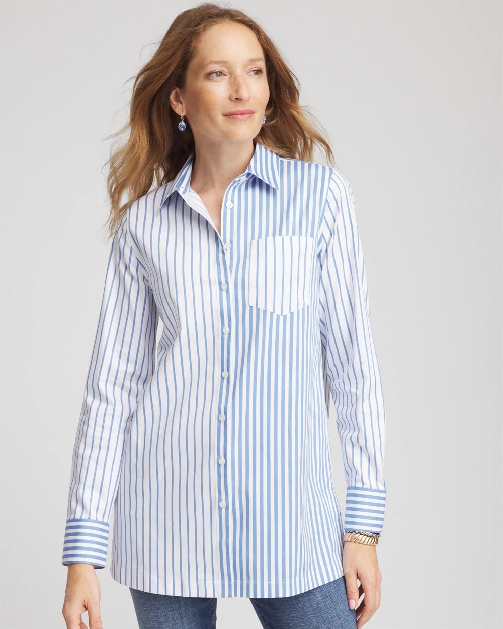 Chico's - No Iron™ Stripe Mix Tunic