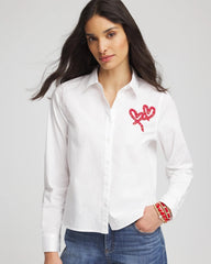 Chico's - Crystal Heart Poplin Shirt