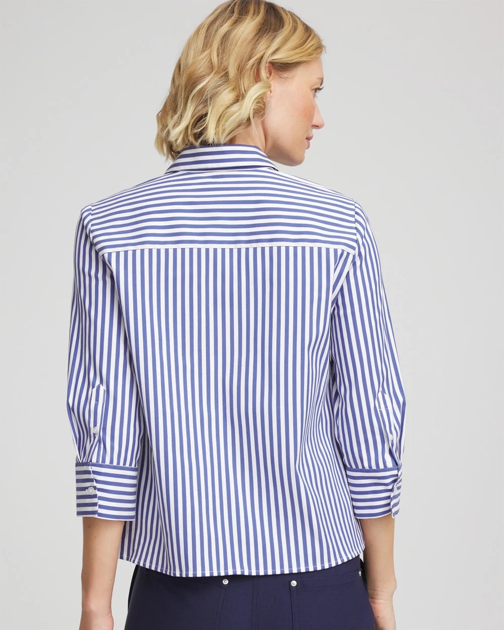 Chico's - Stripe Mixing Poplin Shirt