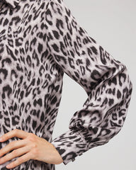 Chico's - Faux Silk Snowy Animal Shirt