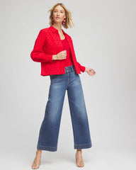Chico's - Heart Eyelet Button Down Shirt