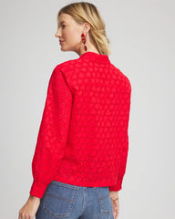 Chico's - Heart Eyelet Button Down Shirt