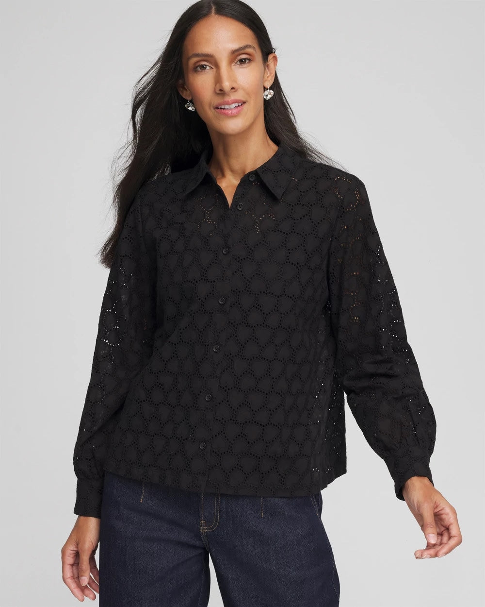 Chico's - Heart Eyelet Shirt