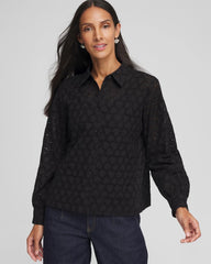 Chico's - Heart Eyelet Shirt