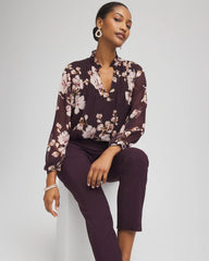 Chico's - Frosty Floral Ruffleneck Blouse