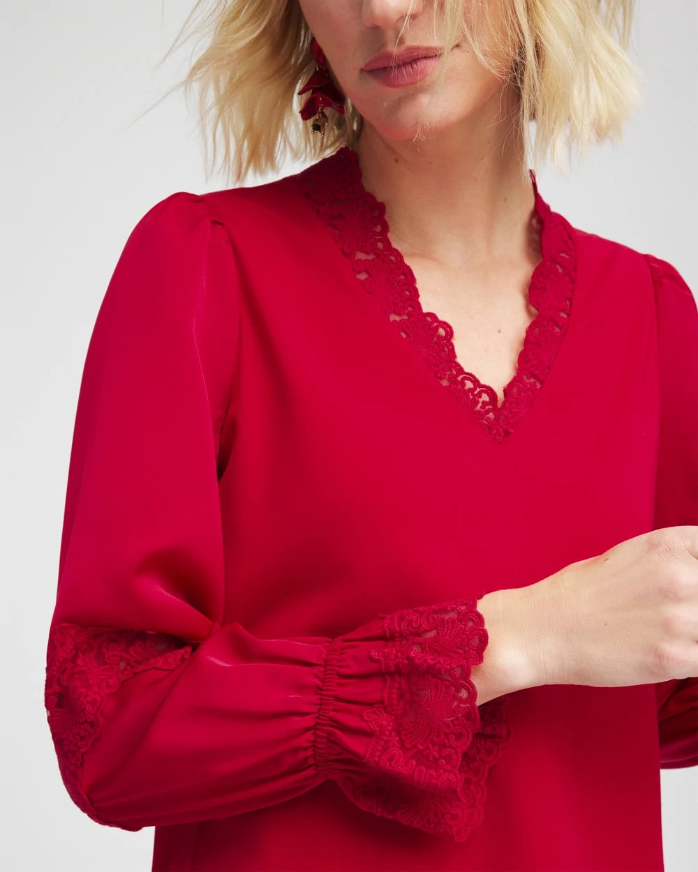 Chico's - Lace V-Neck Top