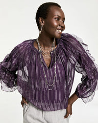 Chico's - Georgette Ruffle Sleeve Blouse
