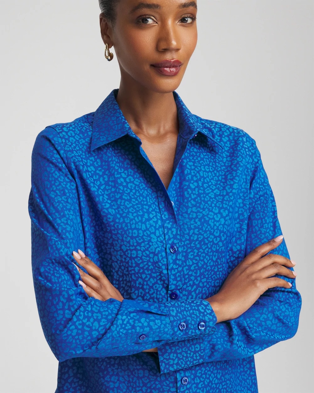 Chico's - No Iron™ Jacquard Animal Motif Shirt