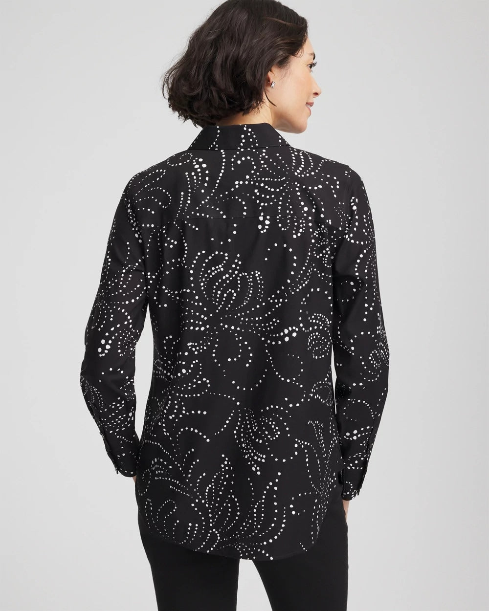 Chico's - No Iron™ Findot Print Sateen Shirt