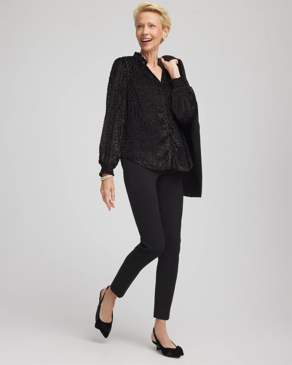Chico's - Burnout Velvet Blouse