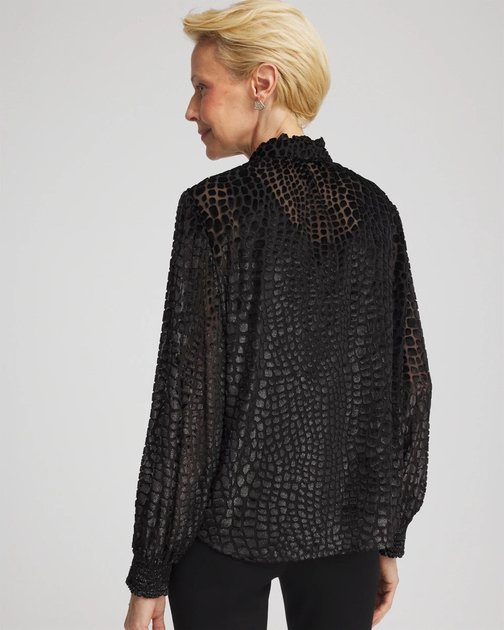 Chico's - Burnout Velvet Blouse