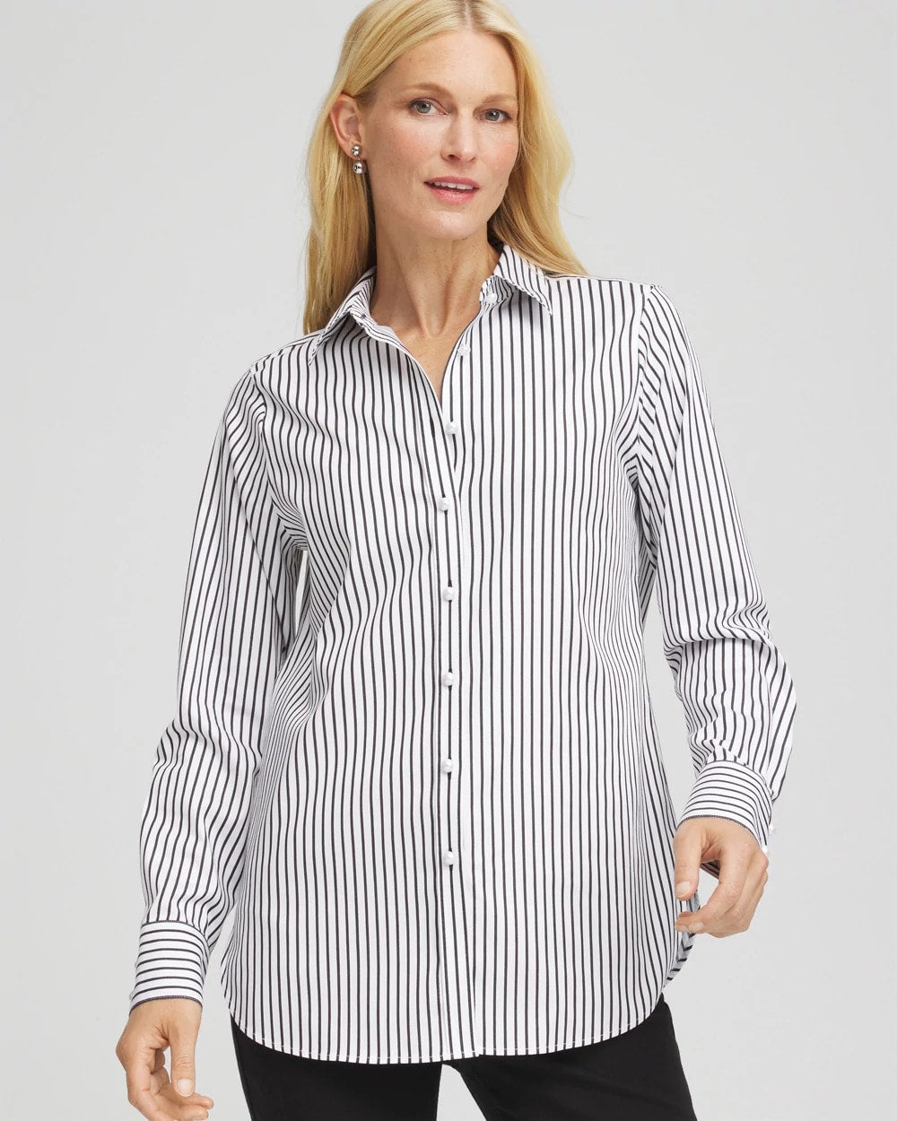 Chico's - No Iron™ Lurex Striped Shirt
