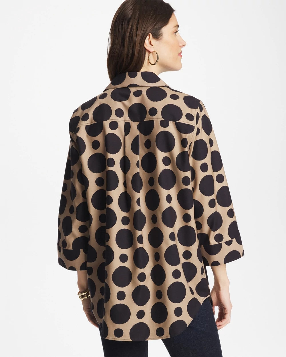Chico's - No Iron™ Stretch Global Dots Popover Tunic