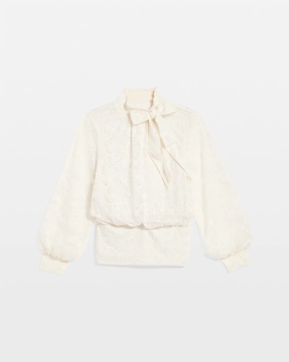 Chico's - Tie-Neck Banded-Bottom Top