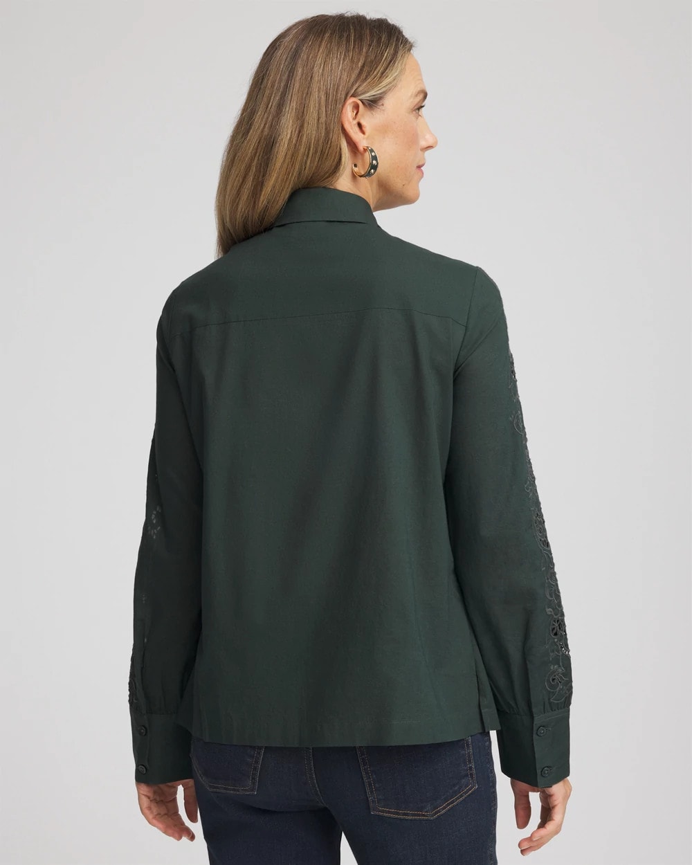 Chico's - Lace Cotton Voile Shirt