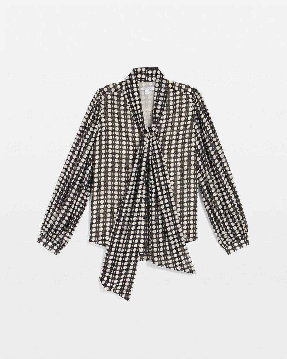 Chico's - Clip-Dot Tie-Front Blouse