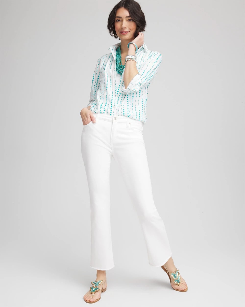 Chico's - No Iron™ Sateen Bubble Print Shirt