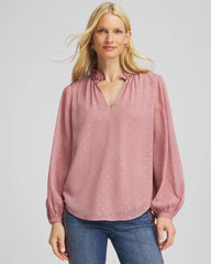 Chico's - Ruffleneck Lined Georgette Blouse