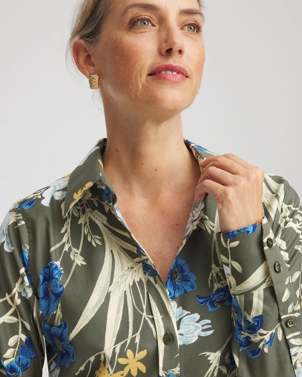 Chico's - No Iron™ Printed Sateen Shirt