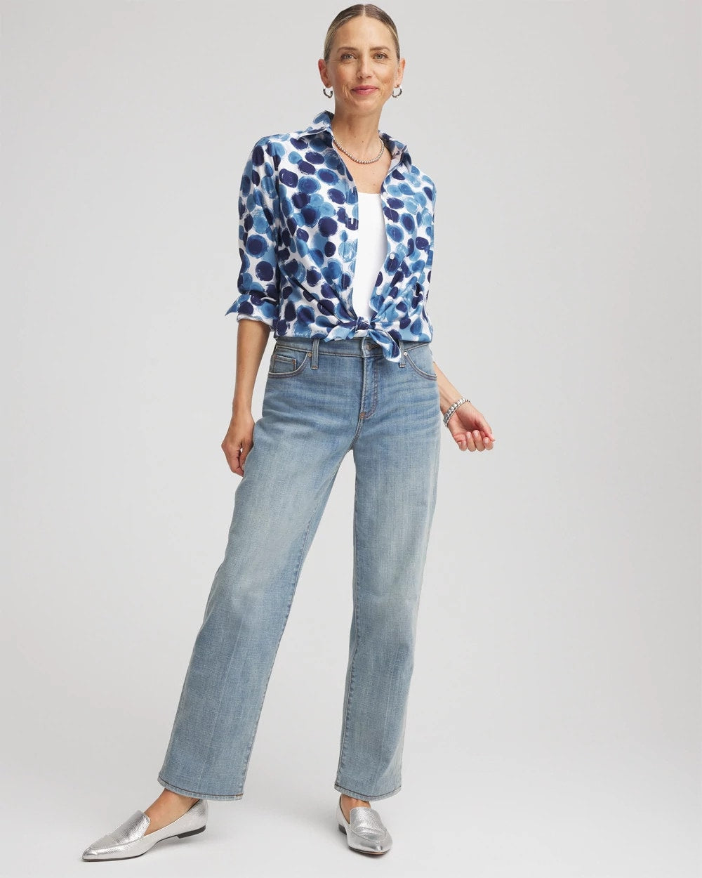 Chico's - No Iron™ Printed Sateen Shirt
