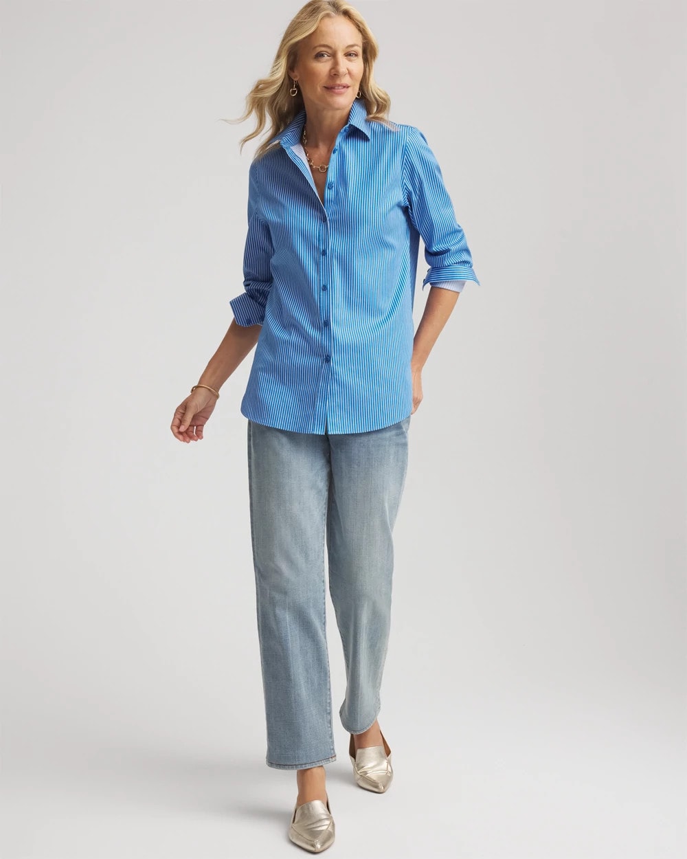 Chico's - No Iron™ Classic Striped Shirt