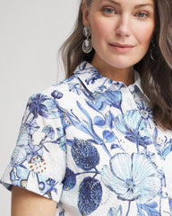 Chico's - Butterfly Voile Short Sleeve Shirt