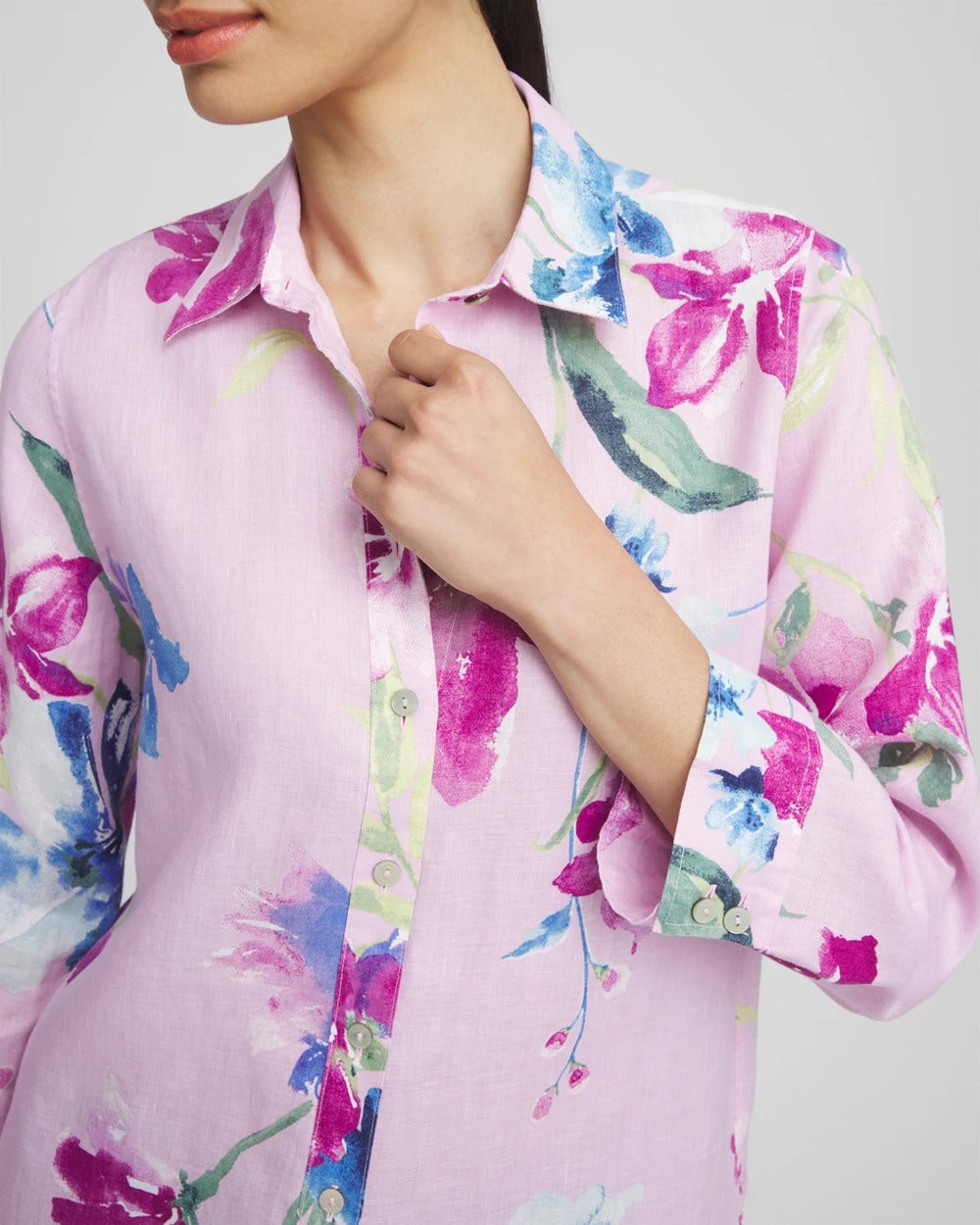 Chico's - No Iron™ Floral Linen Shirt