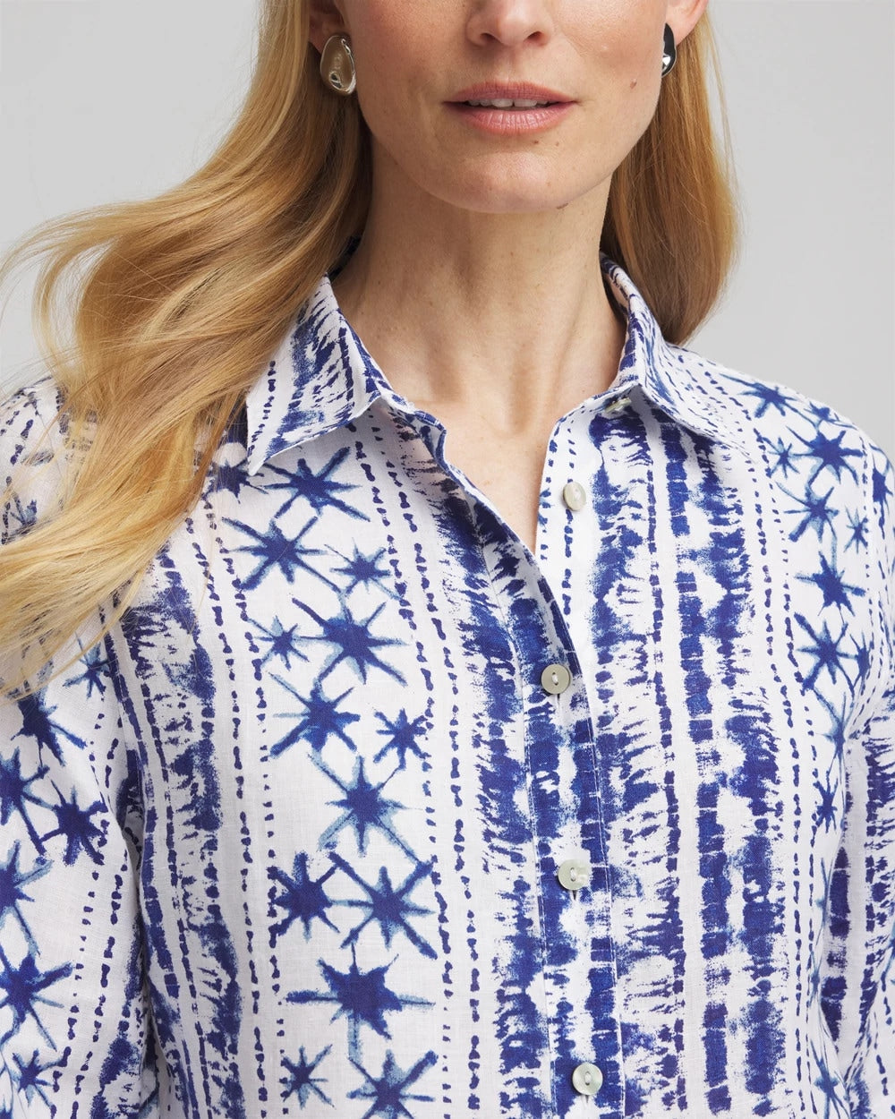 Chico's - No Iron™ Star Print Linen Shirt