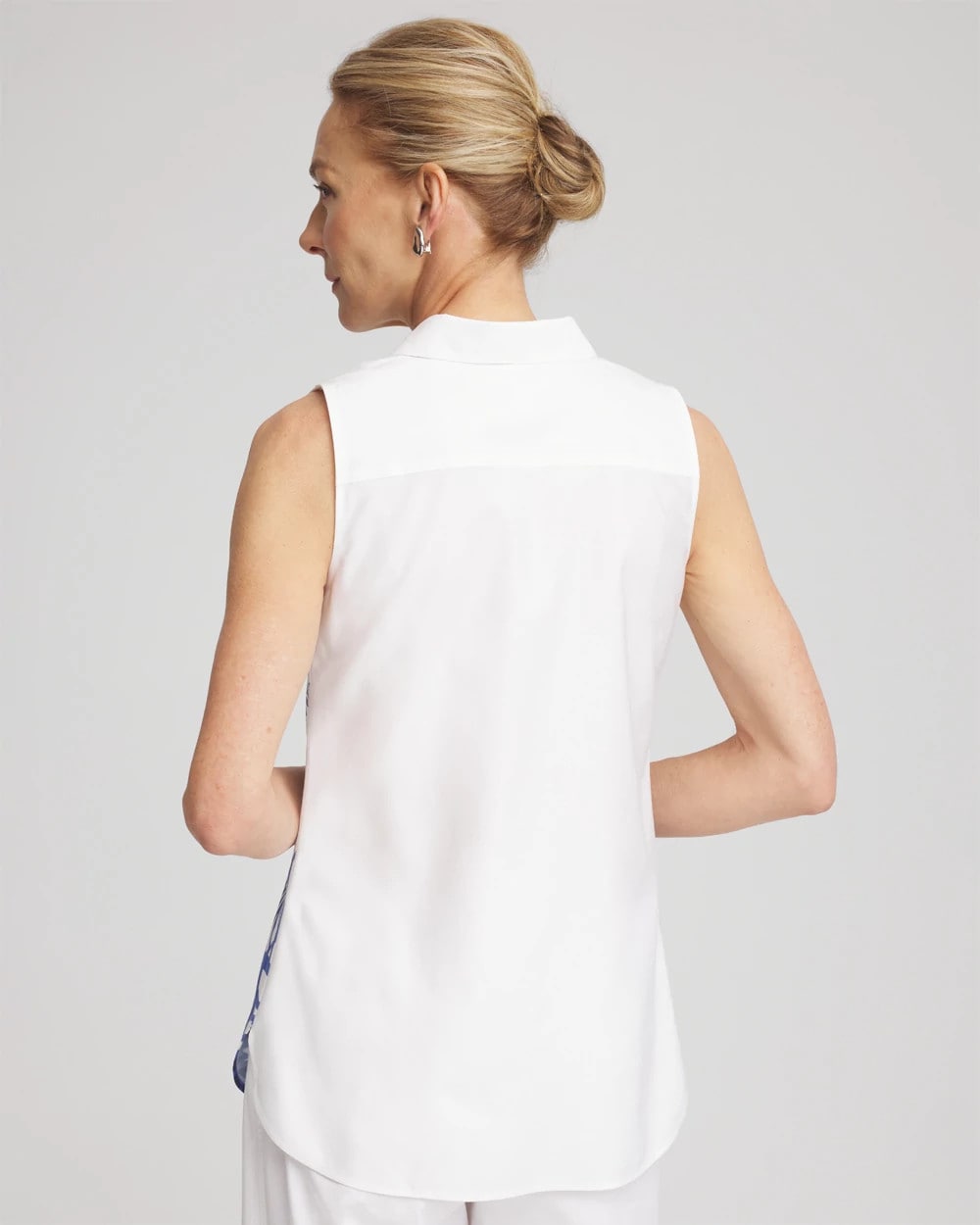 Chico's - No Iron™ Palms Sleeveless Sateen Shirt