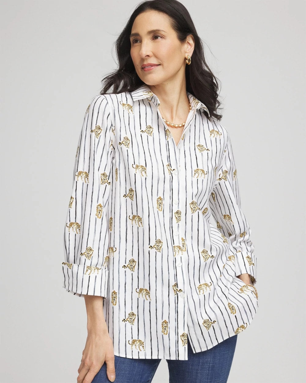 Chico's - No Iron™ Leopard Graphic Shirt
