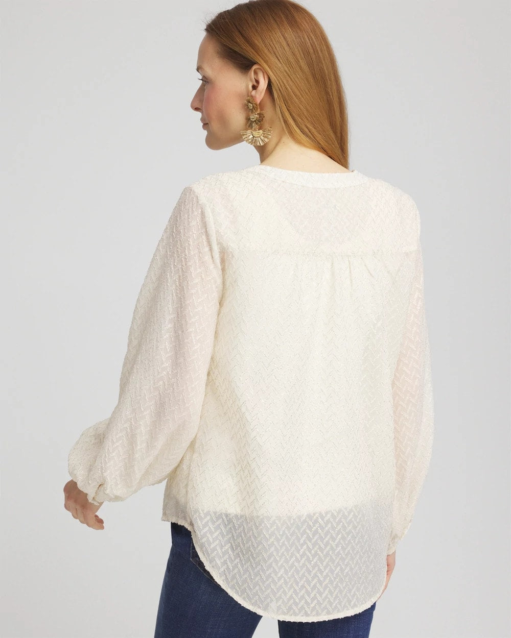 Chico's - Chevron Blouson Sleeve Blouse