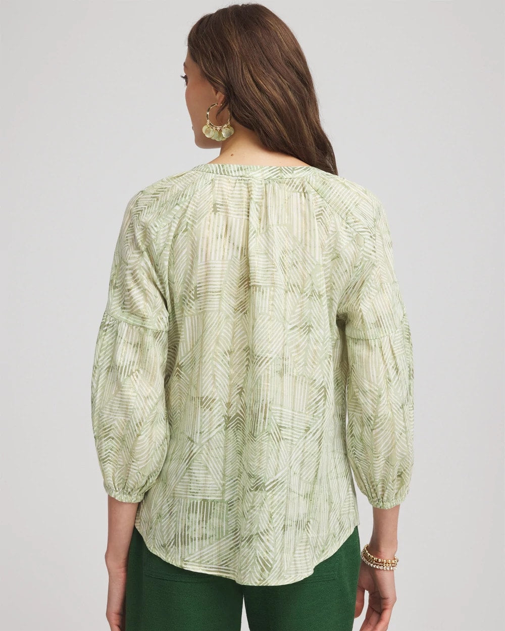 Chico's - Lurex Stripe Cotton Blouse