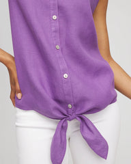Chico's - No Iron™ Linen Tie-Front Sleeveless Shirt