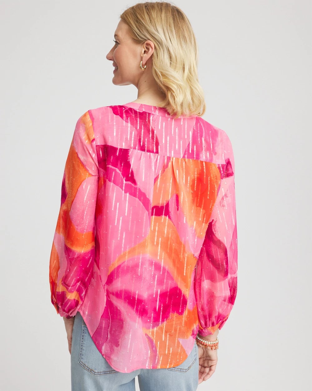 Chico's - Watercolor Classic Fit Chiffon Blouse
