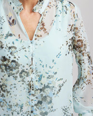 Chico's - Floral Georgette Peasant Blouse