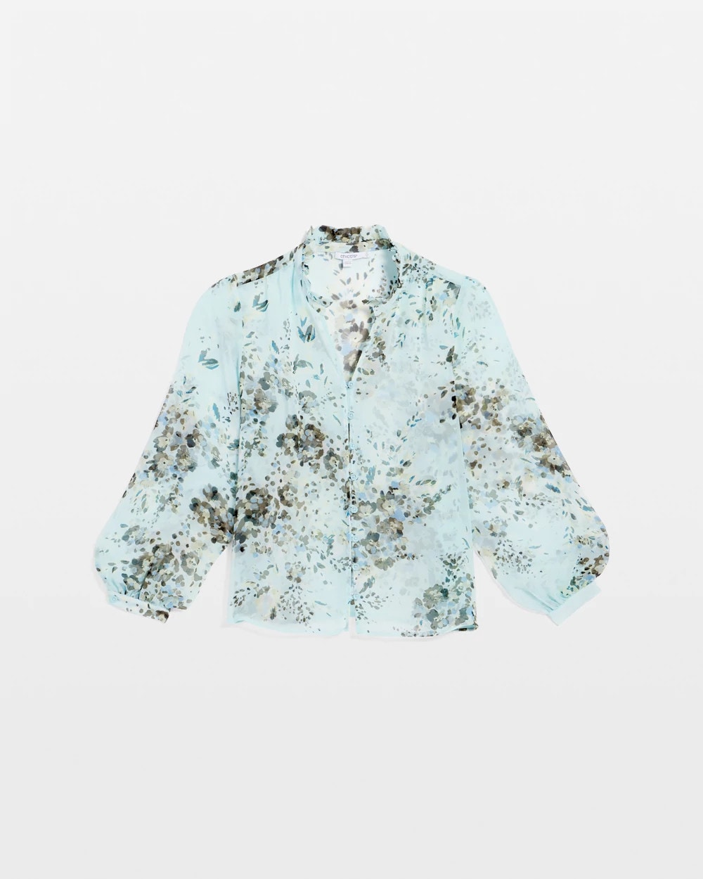 Chico's - Floral Georgette Peasant Blouse