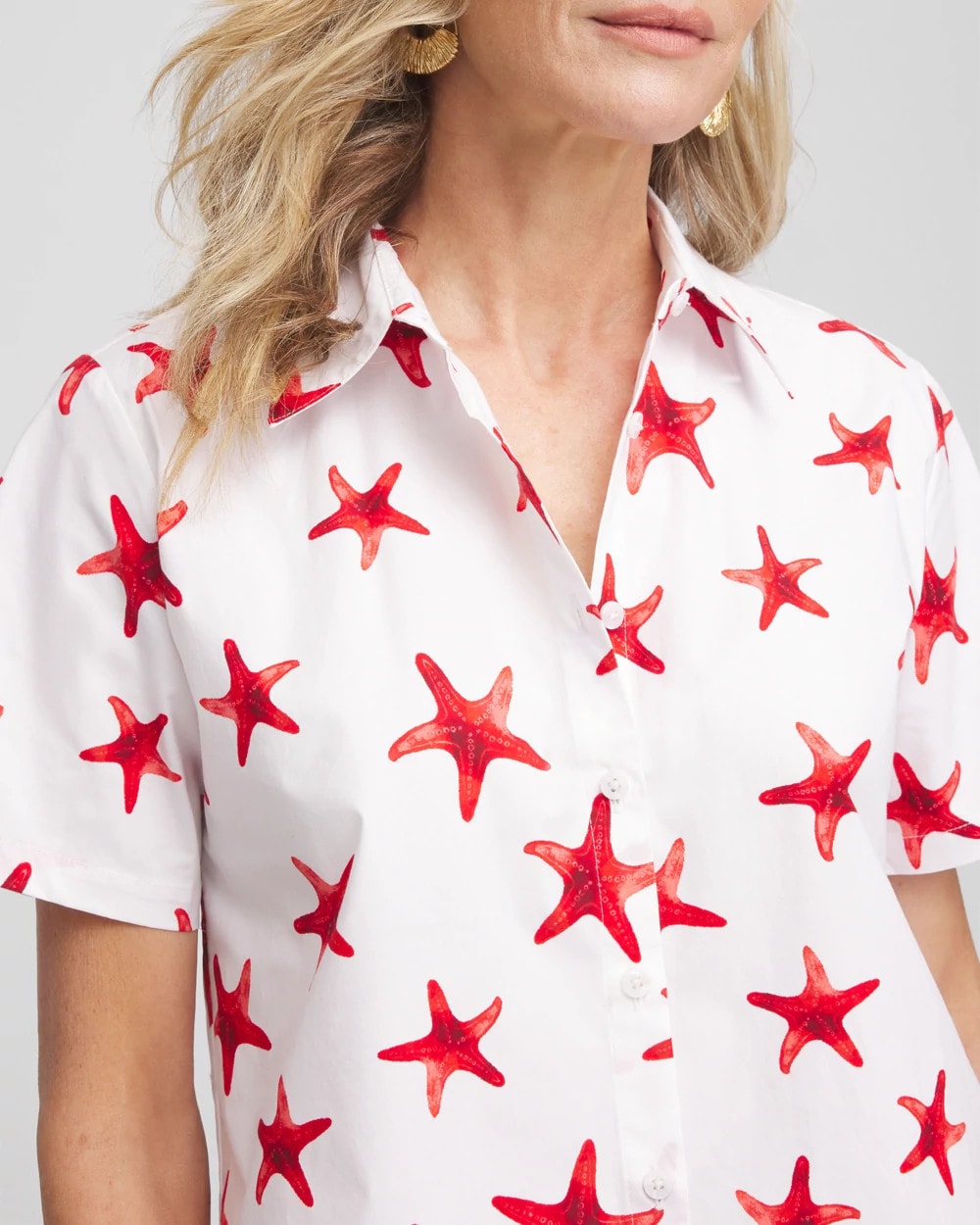 Chico's - Starfish Short Sleeve Swing Shirt