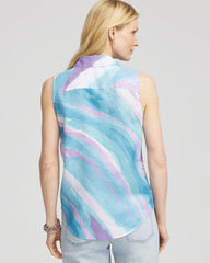 Chico's - No Iron™ Linen Tie-Front Sleeveless Shirt