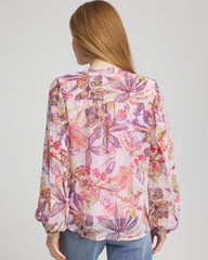 Chico's - Floral Georgette Pintuck Blouse