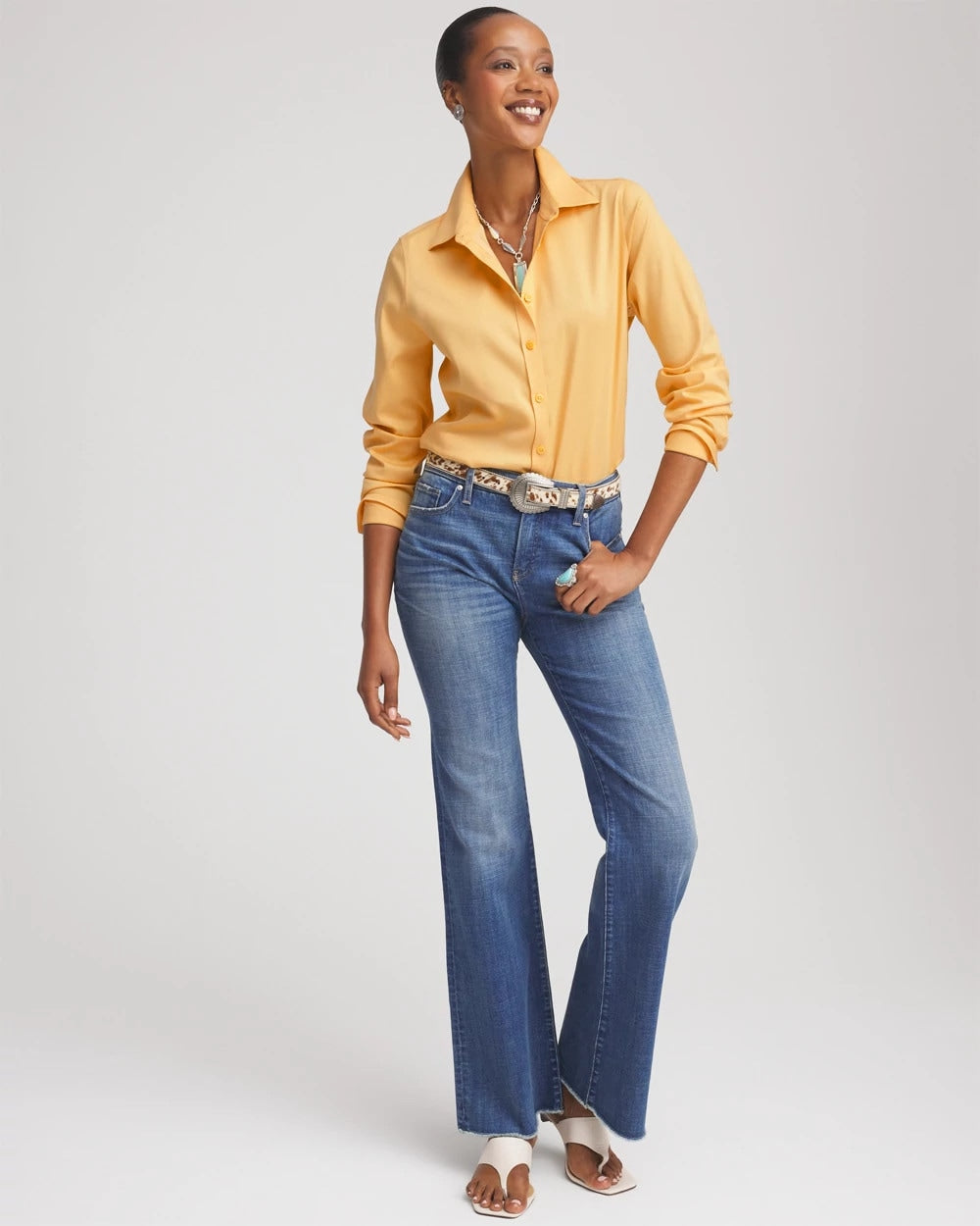 Chico's - No Iron™ Stretch-Sateen Shirt