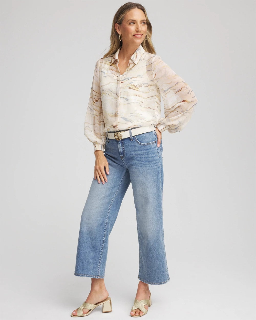 Chico's - Georgette Blouson Sleeve Blouse