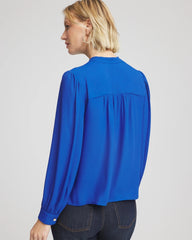 Chico's - Splitneck Pullover Crepe Blouse